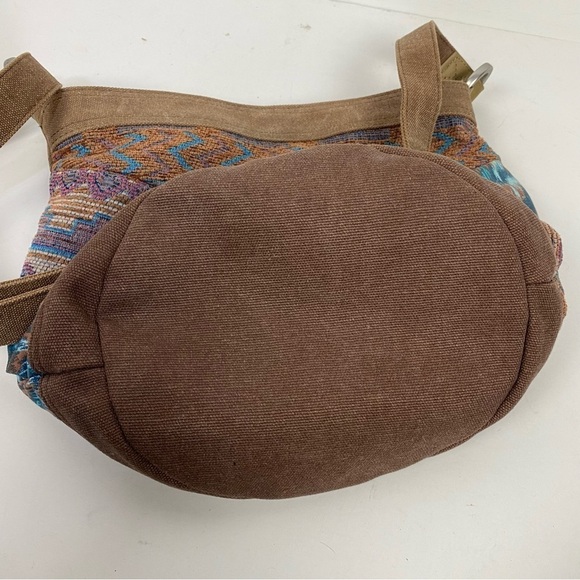 Toms canvas bucket round shoulder bag western print crossbody - Picture 5 of 9